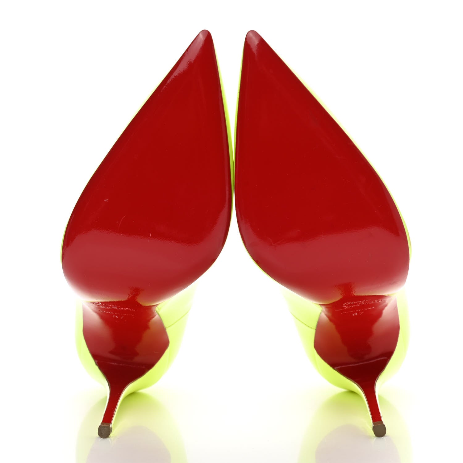 Christian Louboutin Patent So Kate 120 Pumps 37 Neon Yellow 5 of 11
