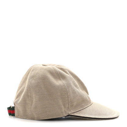 Gucci Canvas Embroidered Logo Baseball Hat L Beige 5 of 9