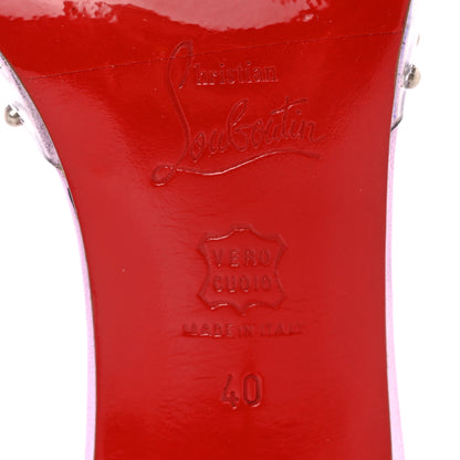 Christian Louboutin Metallic PVC Just Nothing 85 Slide Sandals 40 Pink 6 of 13