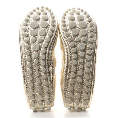 Louis Vuitton Metallic Calfskin Lemon Ballerina Flats 36 Gold 5 of 7