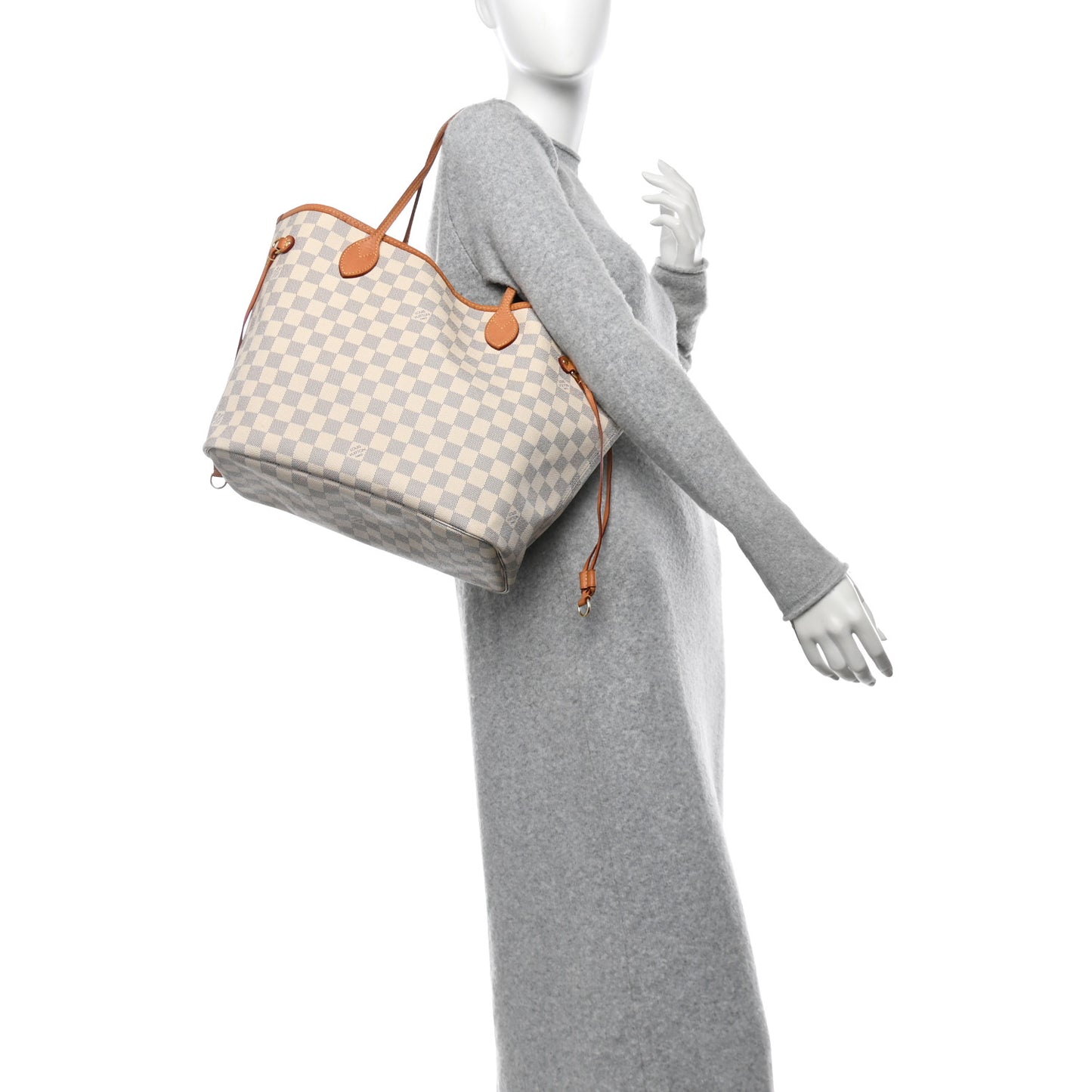 Damier Azur Neo Neverfull MM Rose Ballerine