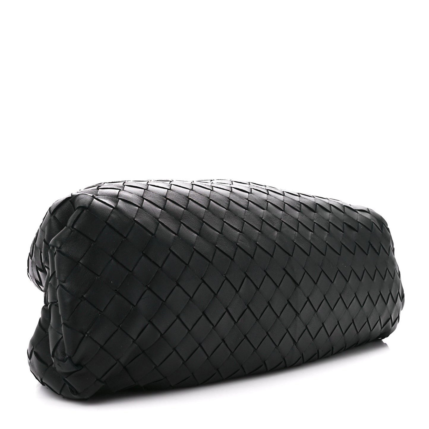 Nappa Maxi Intreccio The Pouch Oversized Clutch Black