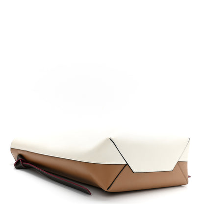 Celine Shiny Smooth Calfskin Small Twisted Cabas White Camel Tan 8 of 21