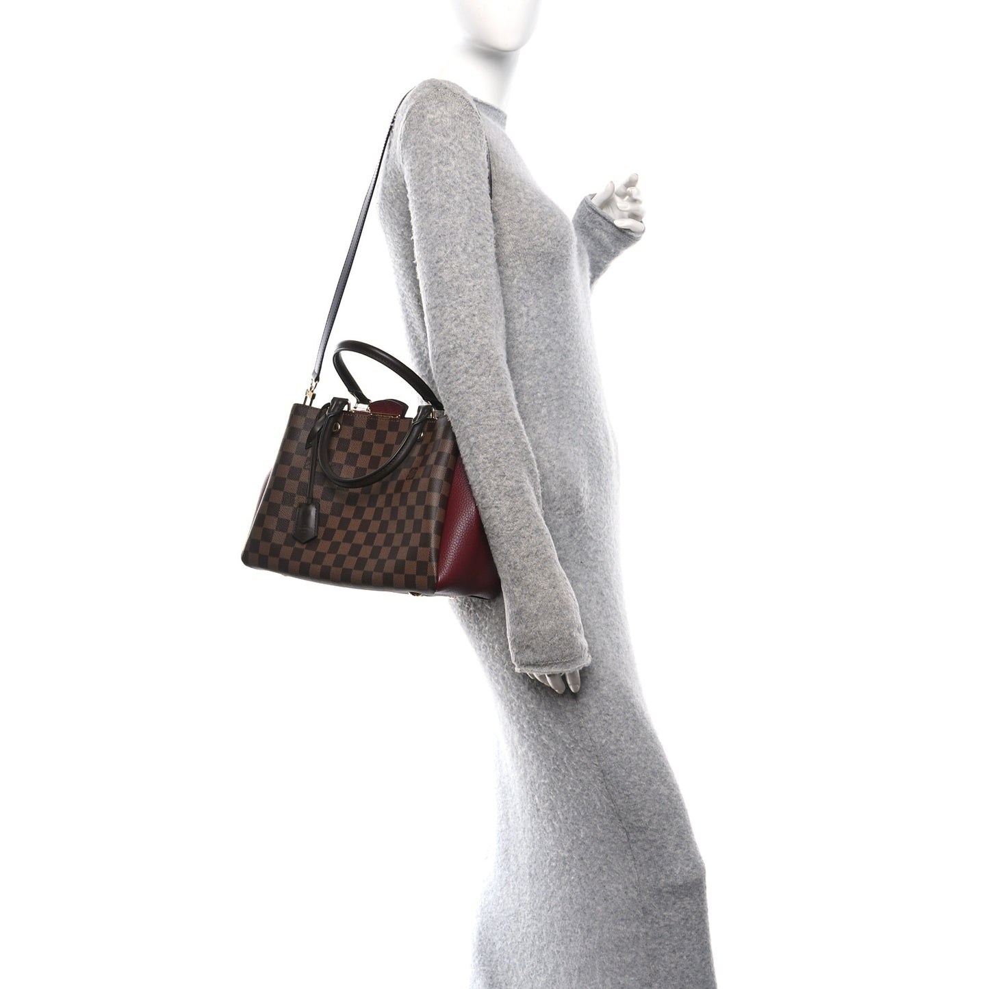 Damier Ebene Cuir Taurillon Brittany Bordeaux