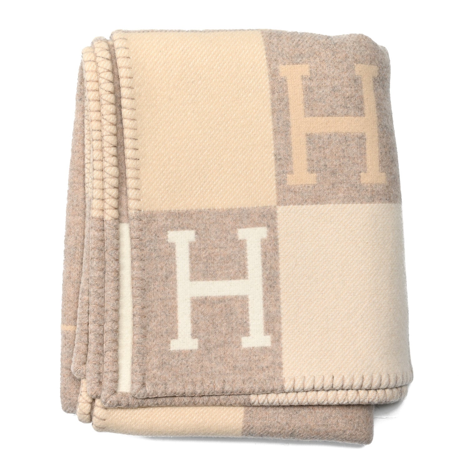 Hermes Wool Cashmere Avalon III Blanket Coco Camomille 1 of 3