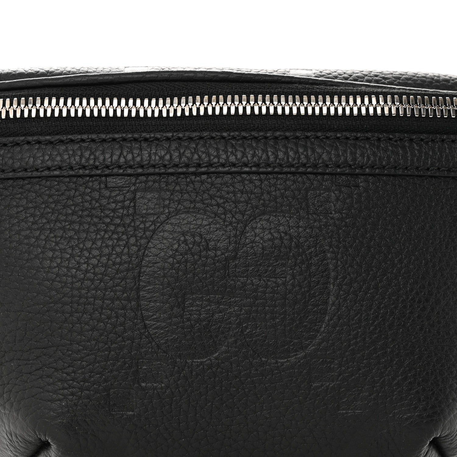 Gucci Piuma Calfskin Jumbo GG Embossed Small Belt Bag Black 8 of 11