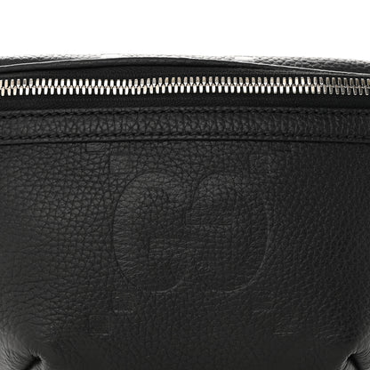 Gucci Piuma Calfskin Jumbo GG Embossed Small Belt Bag Black 8 of 11