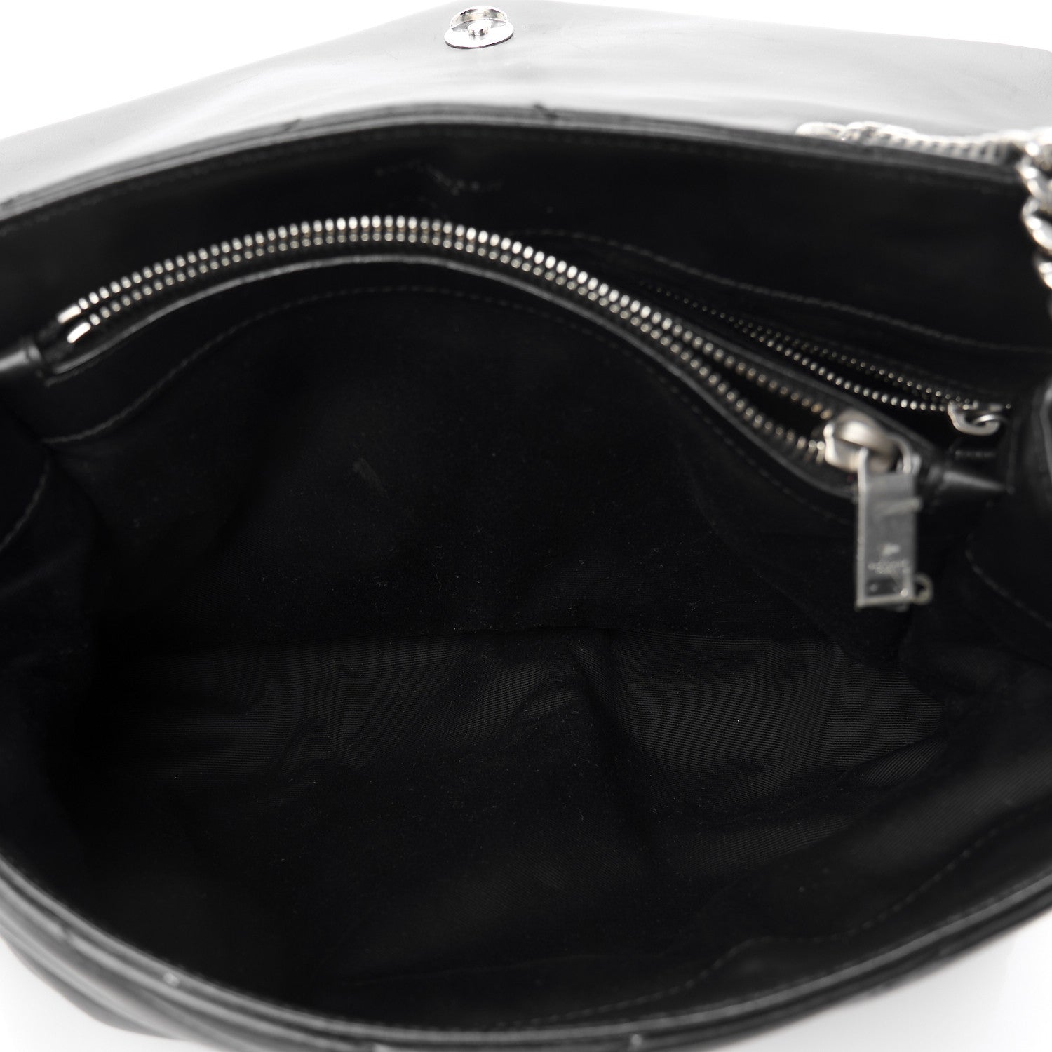 Saint Laurent Calfskin Y Quilted Monogram Medium Loulou Chain Satchel Black 5 of 11