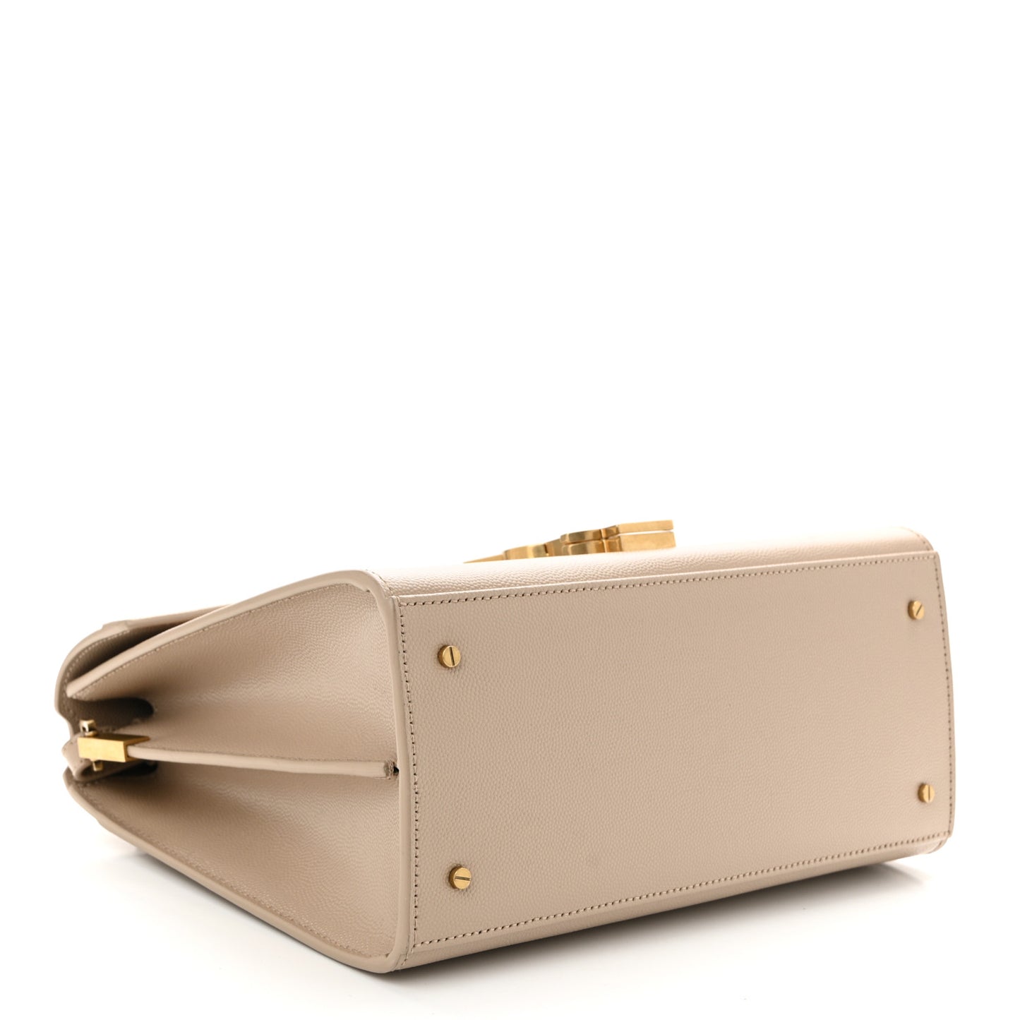 Grain de Poudre Medium Classic Monogram Cassandra Top Handle Dark Beige