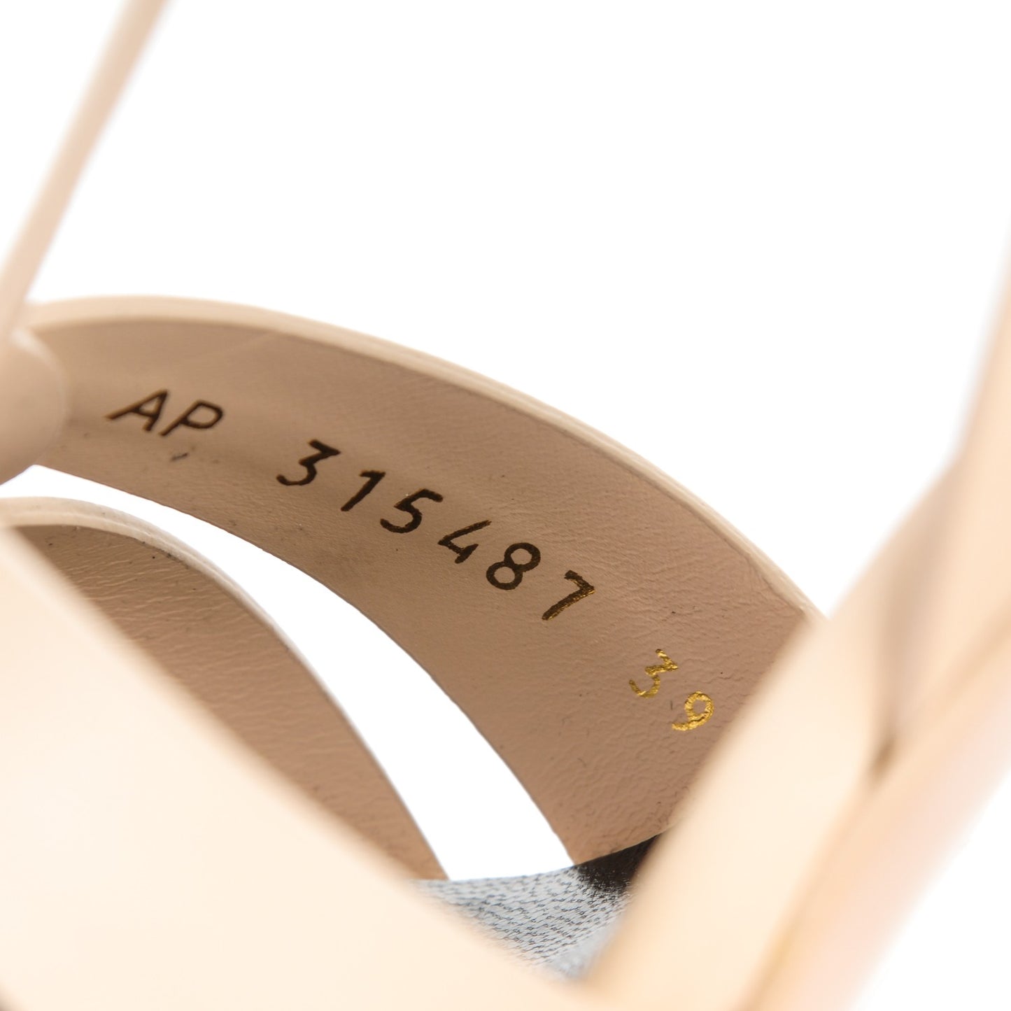 Calfskin Tribute 105 Platform Sandals 39 Nude Powder