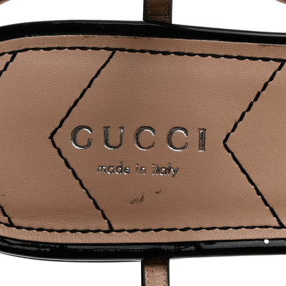 Gucci Calfskin Glitter Double G Slingback Flats 37 Silver Black 6 of 8