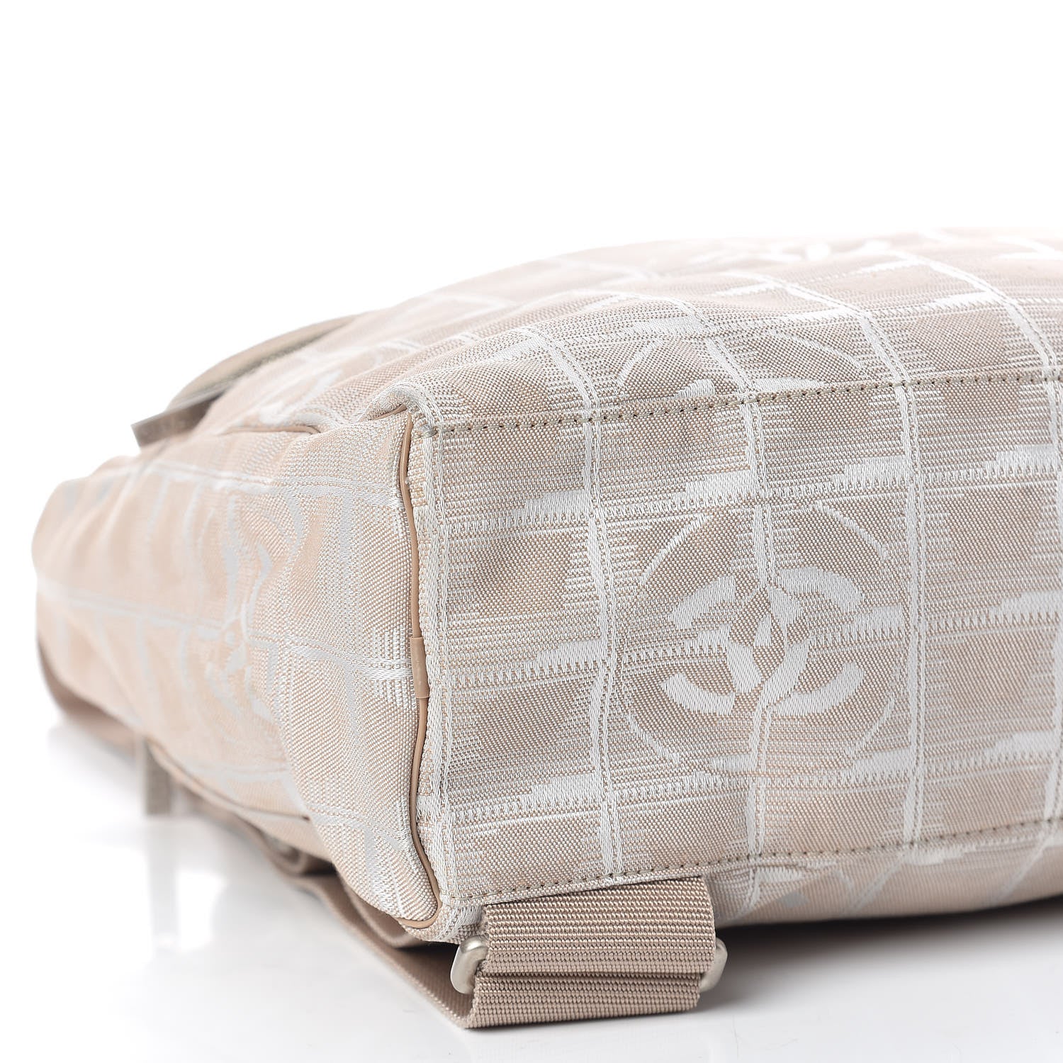 Chanel Nylon Travel Backpack Beige 8 of 9