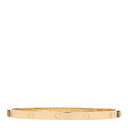 Cartier 18K Yellow Gold 6 Diamond Small LOVE Bracelet 16 2 of 9