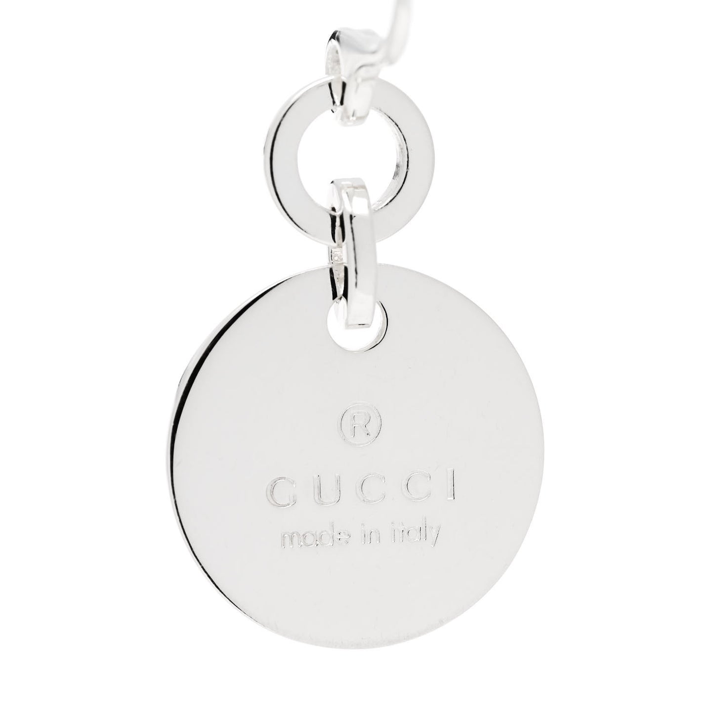 Sterling Silver Trademark Round Drop Earrings