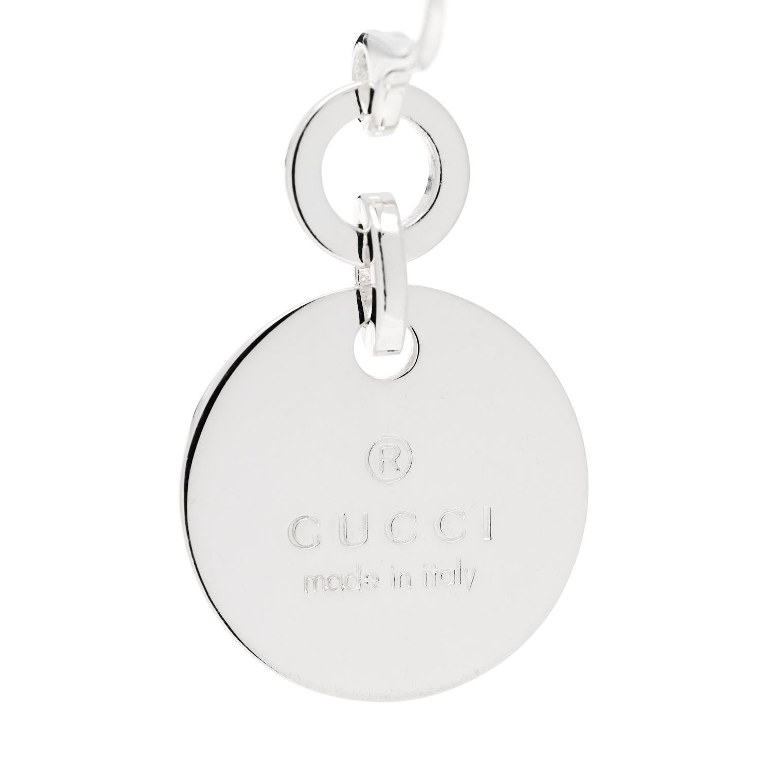 Gucci Sterling Silver Trademark Round Drop Earrings 4 of 6