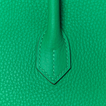 Hermes Taurillon Clemence Birkin 35 Menthe 10 of 34