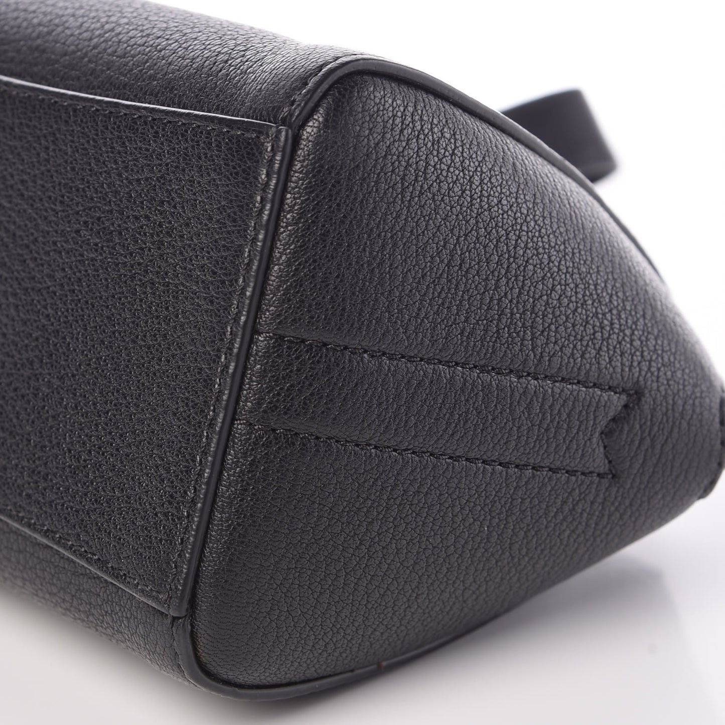 Sugar Goatskin Small Antigona Beauty Wristlet Black