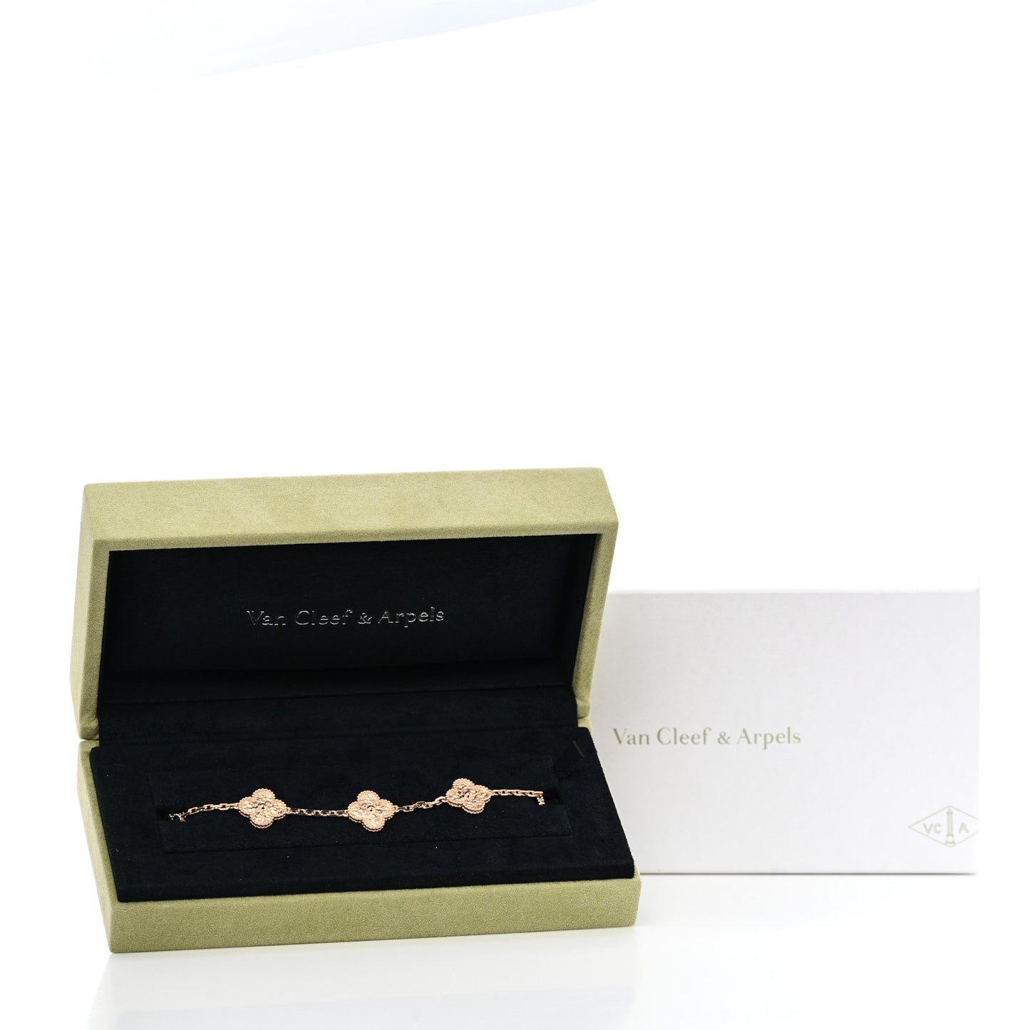 18K Yellow Gold 5 Motifs Vintage Alhambra Bracelet