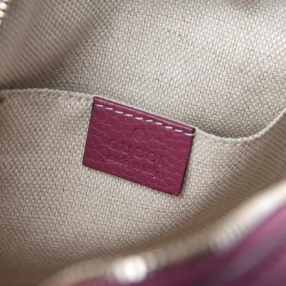 Gucci Pebbled Calfskin Small Soho Disco Bag Peonia Flower 8 of 12