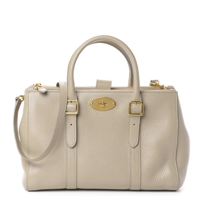Mulberry Classic Grain Calfskin Small Bayswater Double Zip Tote Dune 1 of 8