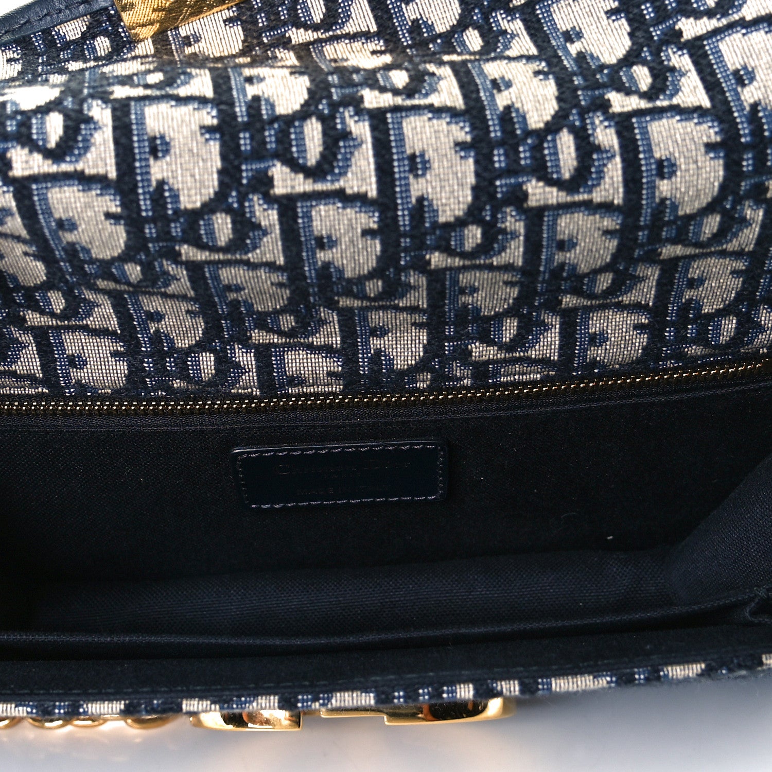 Christian Dior Oblique 30 Montaigne Chain Flap Bag Blue 6 of 7