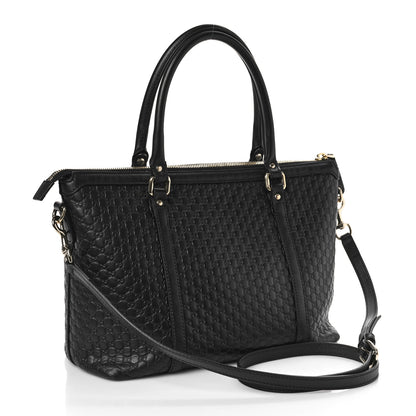 Gucci Soft Microguccissima Small Zippered Satchel Black 4 of 11