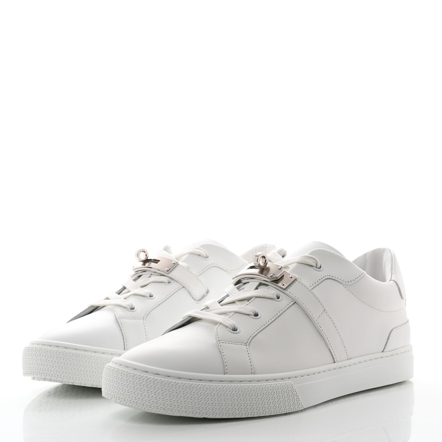 Calfskin Mens Day Sneakers 42 White