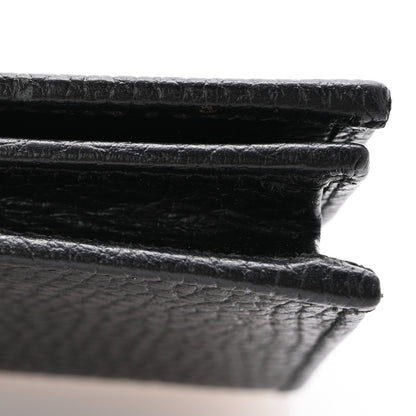 Gucci Dollar Calfskin Enamel Monochrome GG Marmont Card Case Black 10 of 11