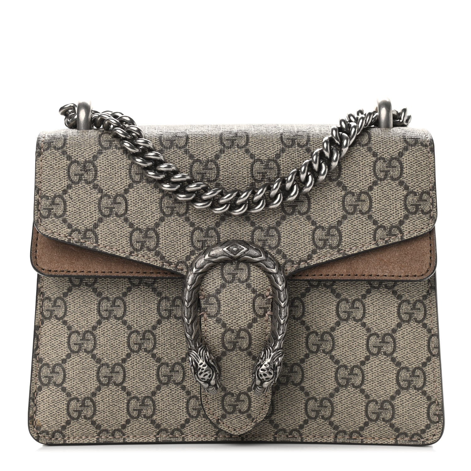 Gucci GG Supreme Monogram Mini Dionysus Shoulder Bag Taupe 1 of 9