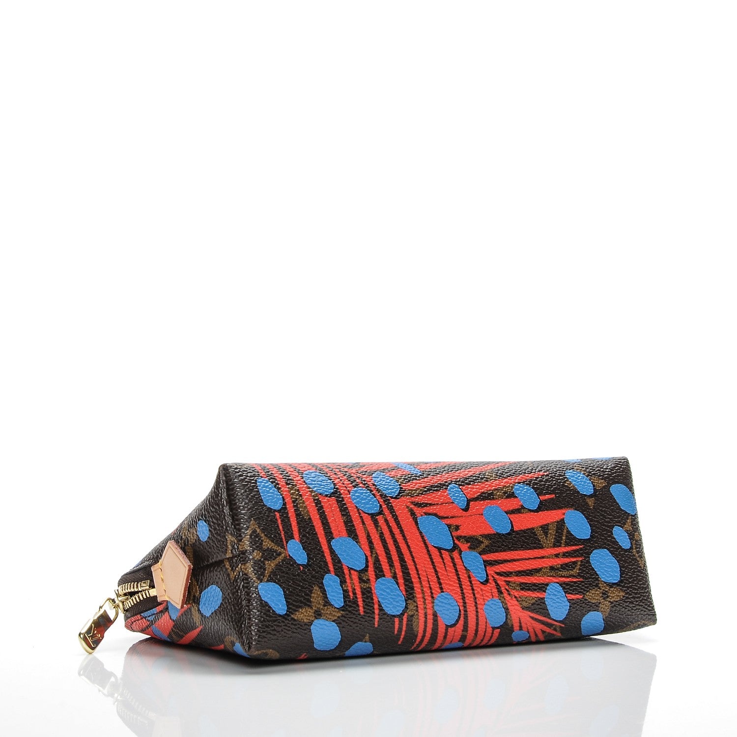 Louis Vuitton Monogram Jungle Dots Cosmetic Pouch Coquelicot Denim 4 of 6