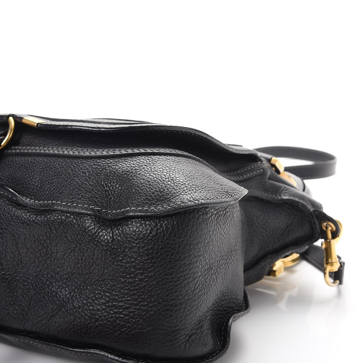 Calfskin Medium Marcie Satchel Black