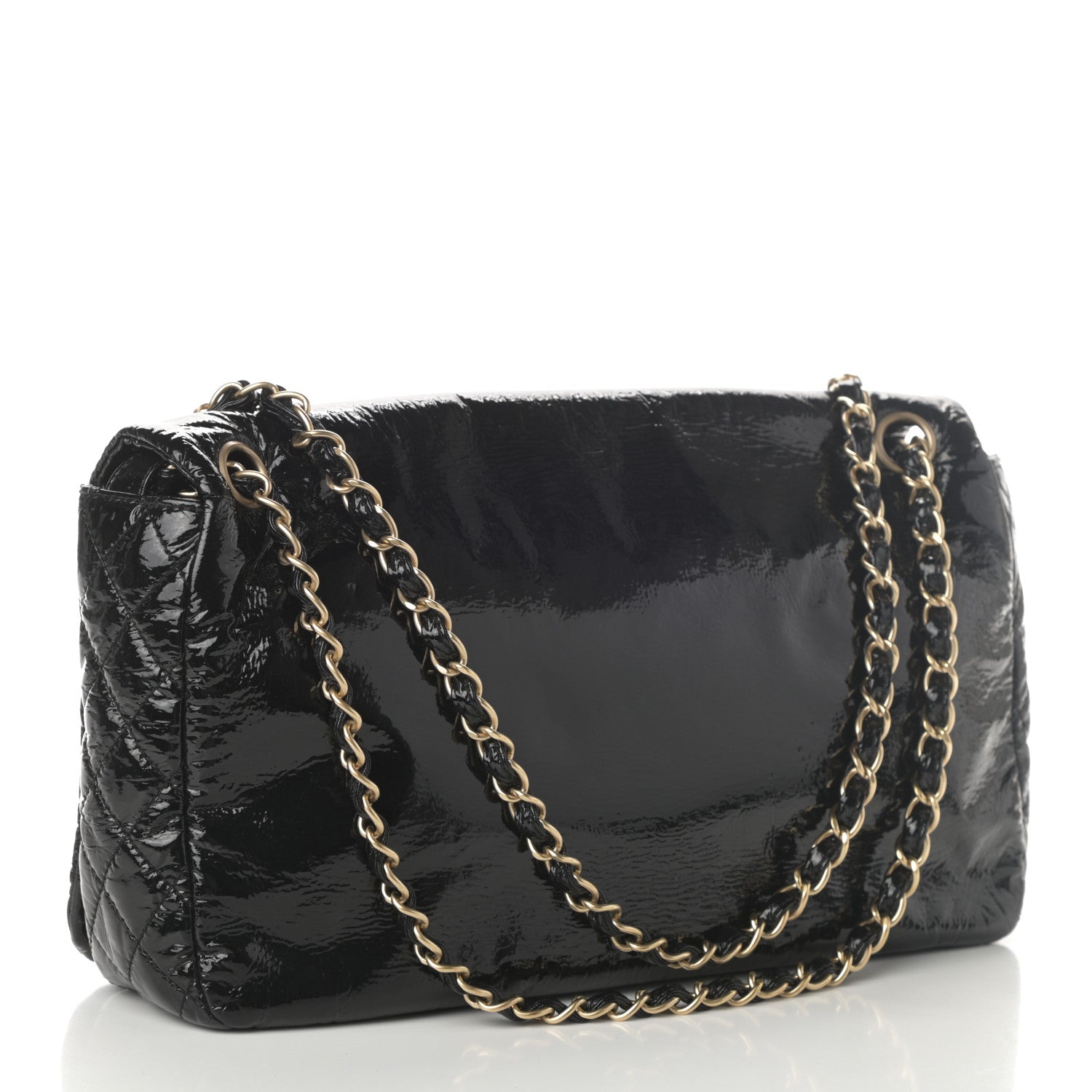Chanel Vinyl Medium Rock and Chain Flap Black 3 of 10