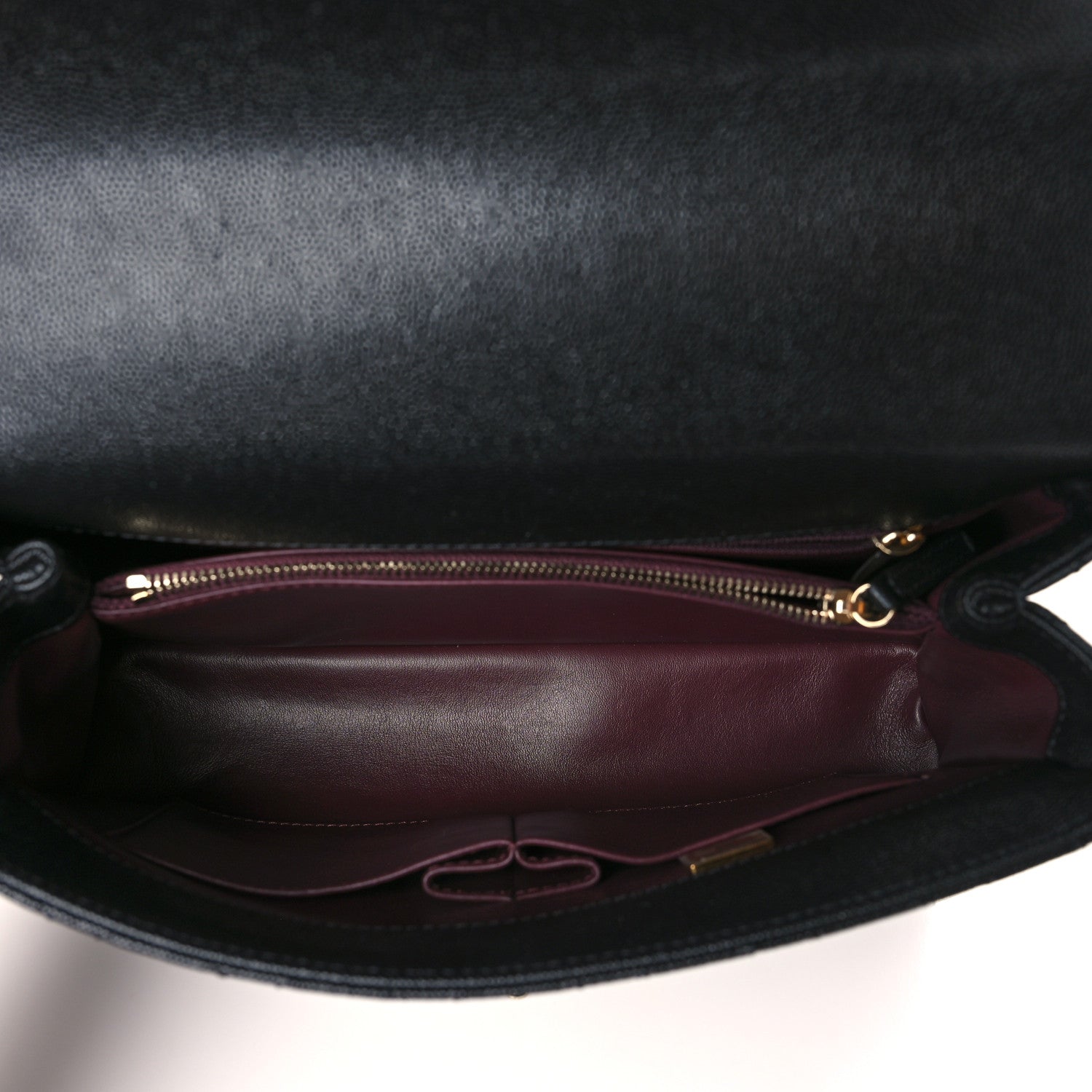 Chanel Caviar Lizard Embossed Quilted Small Coco Handle Flap Black 5 of 10