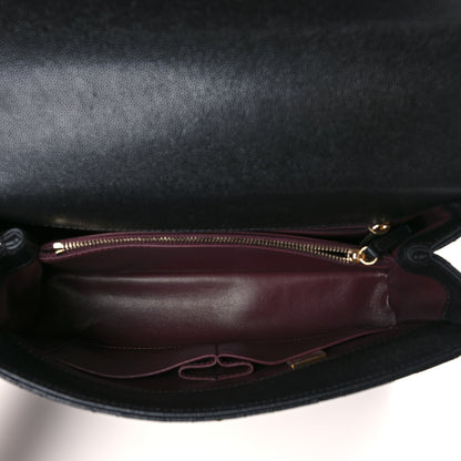 Chanel Caviar Lizard Embossed Quilted Small Coco Handle Flap Black 5 of 10