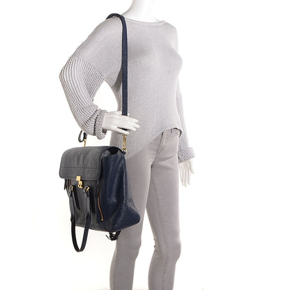 3.1 Phillip Lim Textured Calfskin Large Pashli Satchel Ink 2 of 9