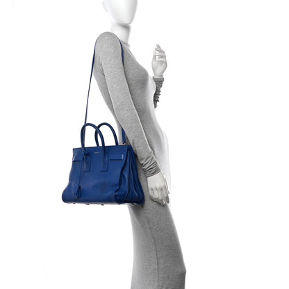 Saint Laurent Calfskin Small Sac De Jour Blue Majorelle 2 of 13