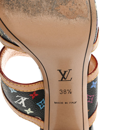 Louis Vuitton Monogram Multicolor Sandals 38.5 Black 7 of 10