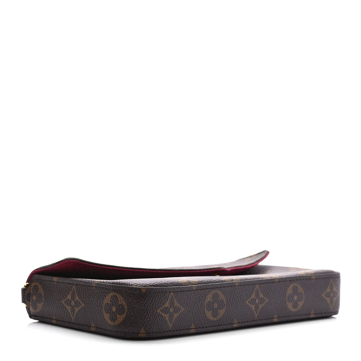 Monogram Pochette Felicie Chain Wallet Fuchsia