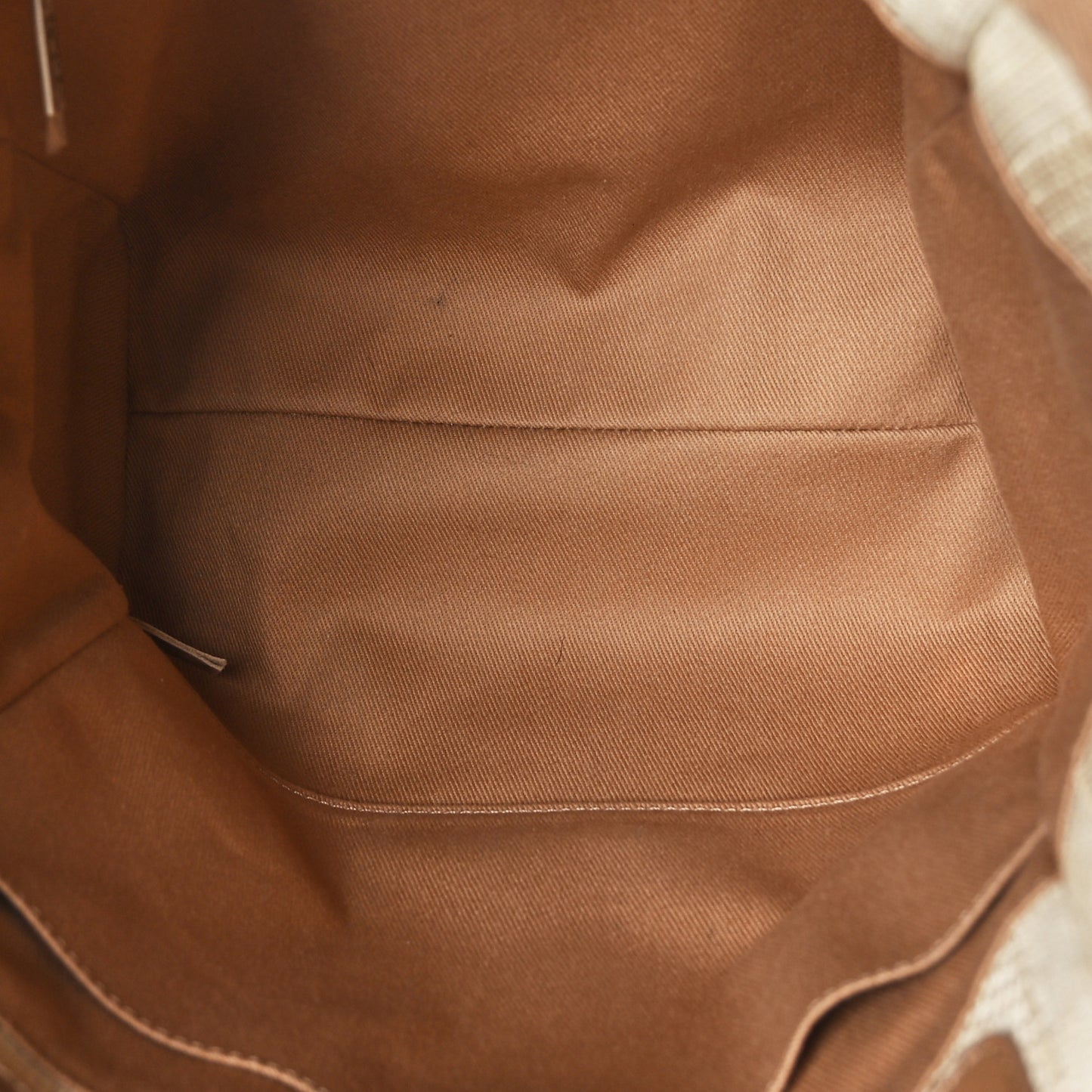 Mixed Fibers Calfskin Striped Mini Deauville Tote Beige