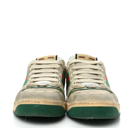 Gucci GG Monogram Nubuck Web Womens Screener Sneakers 40.5 New Sand Dusty Milk Vintage Green 2 of 9