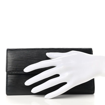 Louis Vuitton Epi Sarah Wallet Black 2 of 6
