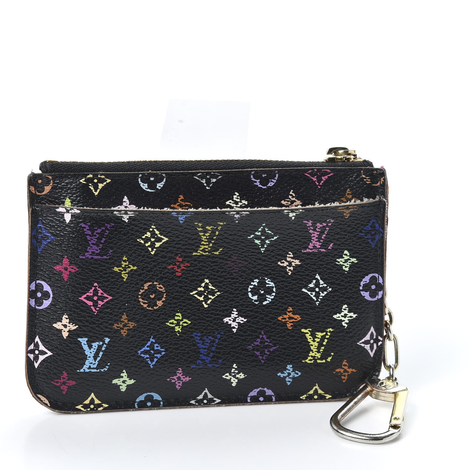 Louis Vuitton Monogram Multicolor Key Pouch Black Grenade 2 of 8