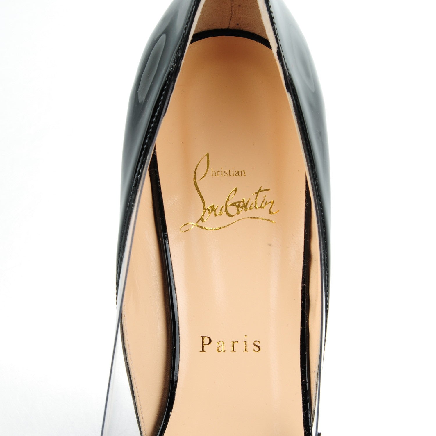 Christian Louboutin Patent PVC Pivichic 100 Pumps 39.5 Black 7 of 8