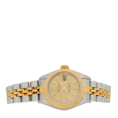 Rolex Stainless Steel 18K Yellow Gold 26mm Oyster Perpetual Datejust Watch Champagne 69173 2 of 4