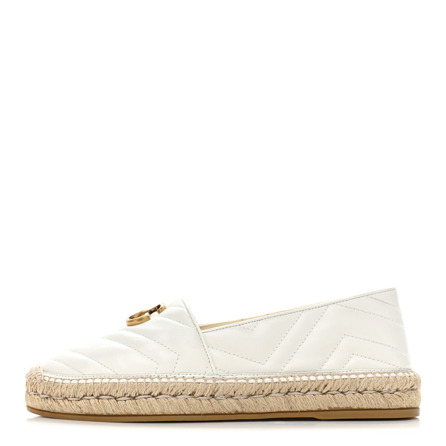 Gucci Nappa Matelasse GG Marmont Espadrilles 40.5 Great White 1 of 14
