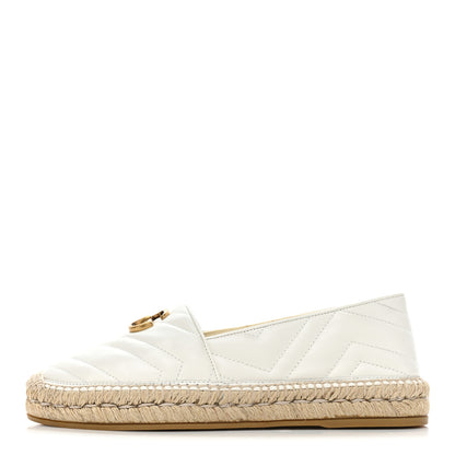 Gucci Nappa Matelasse GG Marmont Espadrilles 40.5 Great White 1 of 14