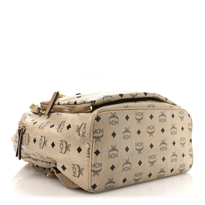 MCM Visetos Studded Medium Dual Stark Backpack Beige 4 of 10