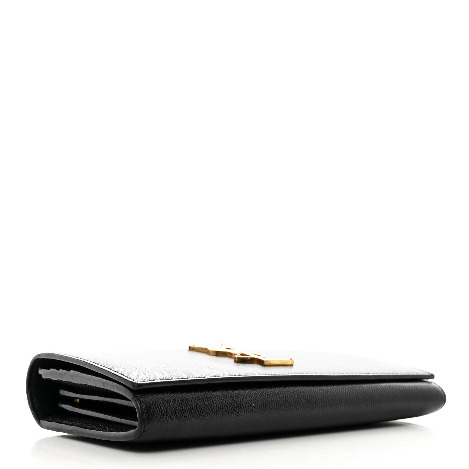 Saint Laurent Grain De Poudre Classic Monogram Cassandre Wallet Black 4 of 11