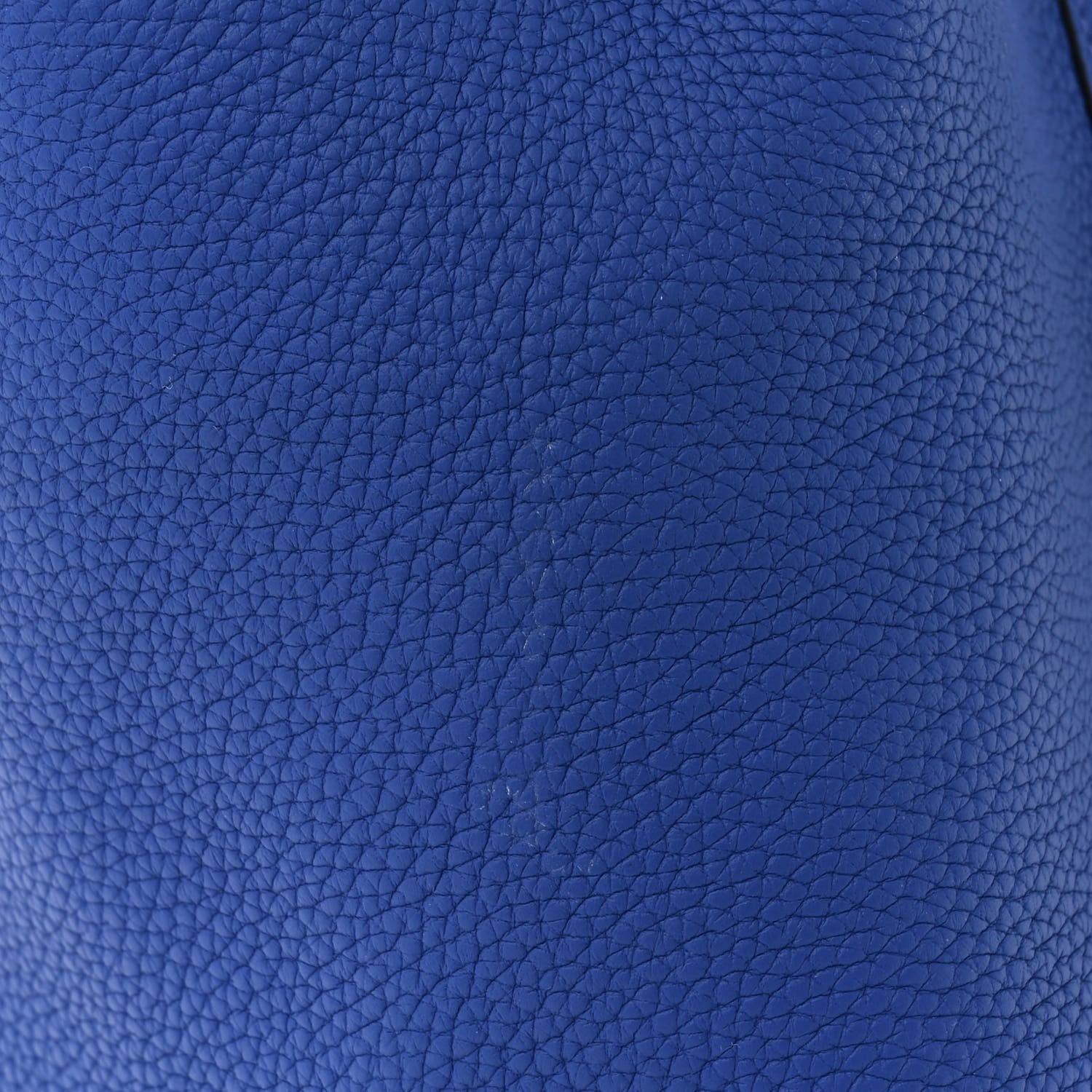 Hermes Taurillon Clemence Ostrich Touch Picotin Lock 22 Bleu Electrique 11 of 12