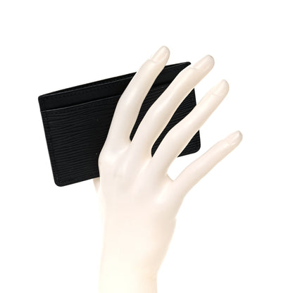 Louis Vuitton Epi Card Holder Black 2 of 10